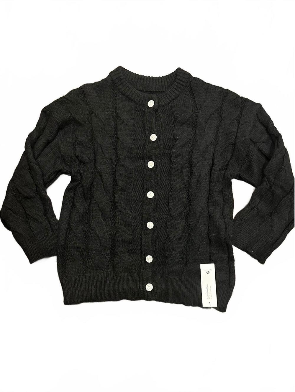 Saodimallsu Women’s Large Black Cable Knit Cardigan Sweater NWT $59.99 [COPY]
